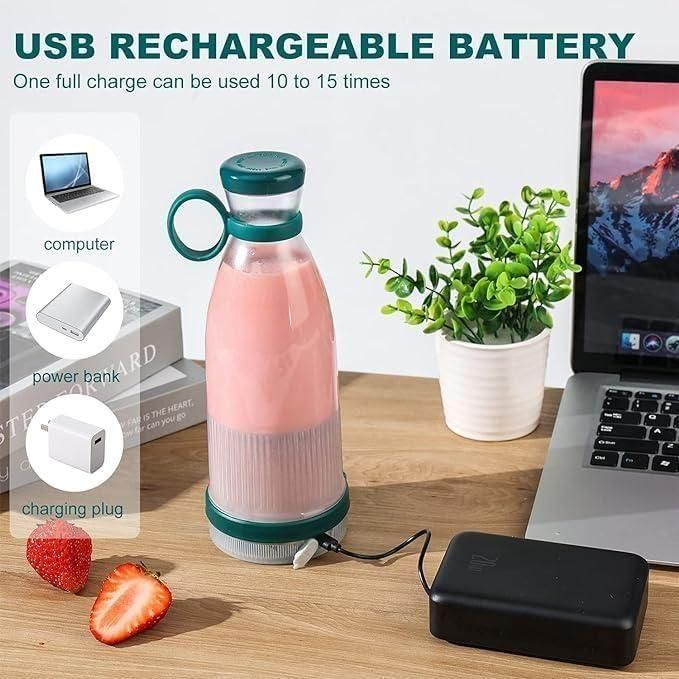 Portable Rechargeable Mini Juice Blender – Blend Anywhere, Anytime!